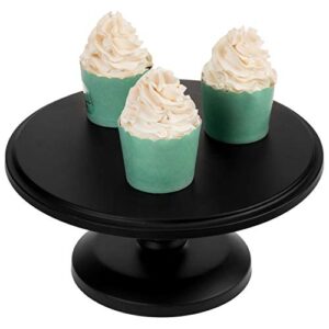 MyGift® Black Metal 10-Inch Cake Stand, Decorative Cupcake, Dessert and Appetizer Plate Pedestal Stand