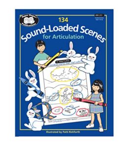 super duper publications | 134 sound-loaded scenes for articulation: 20 sounds plus blends book | educational learning resource for children