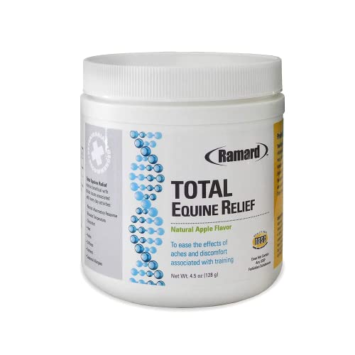 Ramard Total Equine Relief - Total Equine Supplement to Care for Joint & Tendon Health, Horse Feed to Address Swelling & Discomfort, Supplement for Horses' Performance, 1 Jar Apple Flavor (4.5 oz).