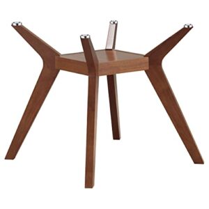 coaster furniture paxton mid century modern wood table base only glass top sold separately nutmeg brown 122180