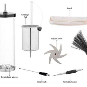 Electrostatics Kit, 7 Pieces - Designed to be Used with Eisco Labs Van De Graaff and Wimshurst Machines - Eisco Labs