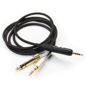 newfantasia replacement audio upgrade cable compatible with bose quietcomfort 15, qc15 headphones 1.2meters/4feet