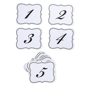 numbers 1-25 elegant table cards wedding reception double side decorations