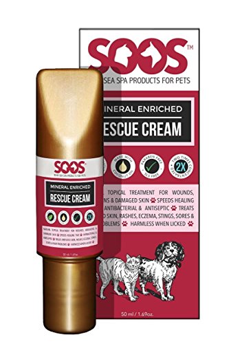 Soos Pets Natural Dead Sea Mineral Enriched Rescue Cream, 50 mL/1.69 oz.