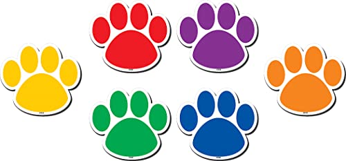 Teacher Created Resources Paw Prints Accents Decorative Magnet, 0.10" x 3" x 3", Multicolor, 18 per Set