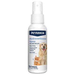 petarmor hydrocortisone spray for dogs & cats, 4 oz