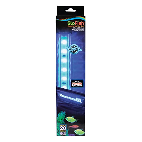 GloFish Blue LED Aquarium Light 12 Inches, Fits Framed Aquariums Up To 20 Gallons