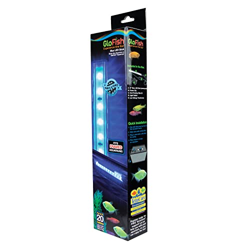 GloFish Blue LED Aquarium Light 12 Inches, Fits Framed Aquariums Up To 20 Gallons