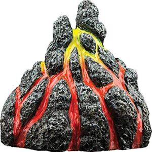 glofish volcano ornament for aquariums, 2.38 x 3.31 x 3.44 inches, mulit, medium, model: 75077301