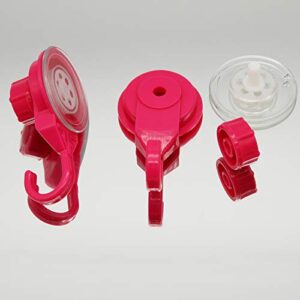 EVIDECO 9714150 Strong Hold Suction Hooks-Bath-Kitchen-Home-Set of 2 Fuchsia