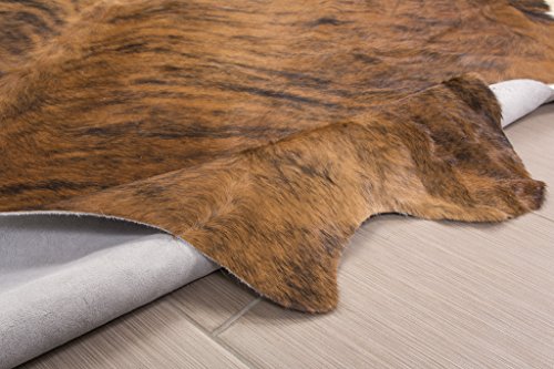 rodeo Cowhide Rug, Dark Brindle: XXL 6x8ft (180cmx240cm)