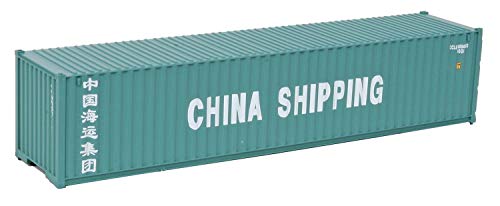 Walthers SceneMaster 949-8151 HO Scale Model of China Shipping (Green, White) 40' Corrugated Container