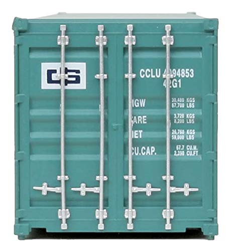 Walthers SceneMaster 949-8151 HO Scale Model of China Shipping (Green, White) 40' Corrugated Container