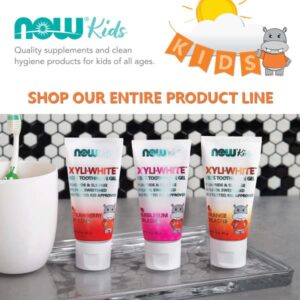 NOW Solutions, Xyliwhite™ Toothpaste Gel for Kids, Orange Splash Flavor, Kid Approved! 3-Ounce, packaging may vary