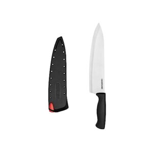 farberware edgekeeper chef's knife, 8-inch, black