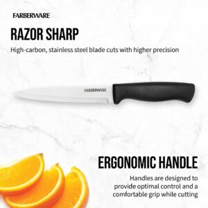 Farberware 5158146 EdgeKeeper Utility Knife, 4.5-Inch, Black