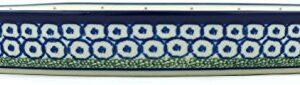 Polish Pottery Cookie Platter 10-inch Water Tulip