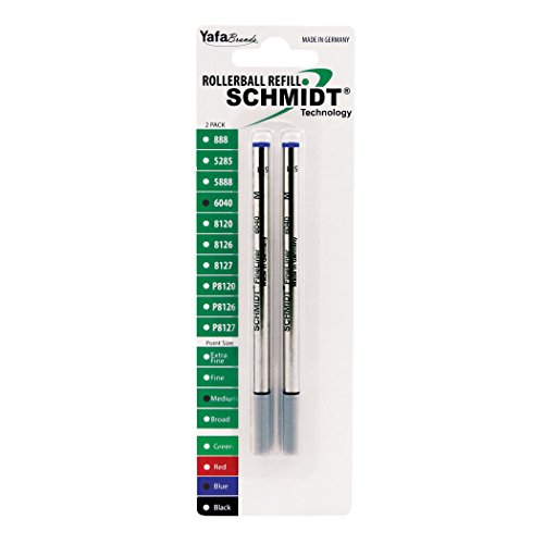 SCHMIDT 6040 Fineliner with Spring Loaded Refill 1.0mm, Point Blue, 2 Pack Blister (SC58118)