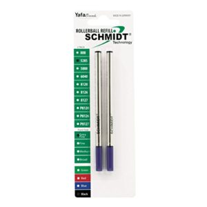 schmidt 5285 safety rolling tube needle refill point 0.5mm, tc ball black, 2 pack blister (sc58115)