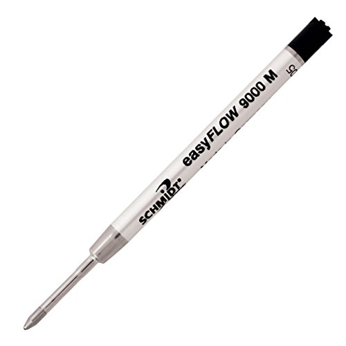 SCHMIDT 9000 Easy Flow Hybrid Ballpoint Refill Medium, Black, 2 Pack Blister (SC58143)