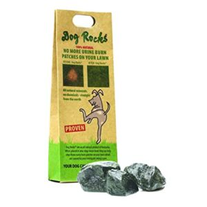 Dog Rocks - Prevent Grass Burn Spots by Pet Urine, Save Your Lawn from Yellow Marks, 3 Bags of 200g Each (6 Month Supply Total)