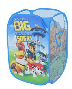 idea nuova nickelodeon paw patrol pop up hamper with durable carry handles, 21" h x 13.5" w x 13.5" l"