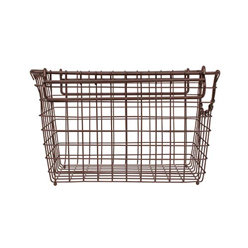 Spectrum Diversified Scoop Stacking Storage Basket, Small, Bronze