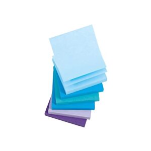 Staples Stickies 3" x 3" Assorted Watercolor Pop-Up Notes, 6/Pack of 100= 600 Notes Pads