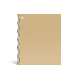 staples 749563 sustainable earth 1-subject wirebound notebook brown 8-1/2x11 each
