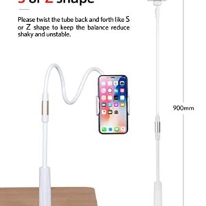 Cell Phone Holder, BENKS Universal Flexible Long Arms Mobile Phone Holder Desktop Bed Lazy Bracket Mobile Stand Support All Mobiles, for Bedroom, Kitchen, Office, Bathroom Etc(Supreme in 900mm Length)