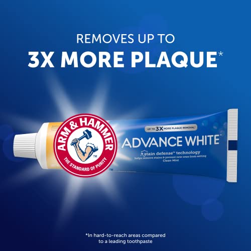 Arm & Hammer Advance White Extreme Whitening with Stain Defense, Fresh Mint, 6 oz Twin Pack (Packaging May Vary)