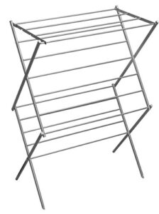 ybm home 2 tier deluxe foldable clothes steel drying rack #1622-11