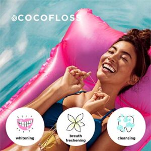 COCOFLOSS Coconut-Oil Infused Woven Dental Floss | Strawberry | Dentist-Designed | Vegan and Cruelty-Free | 6 Month Supply (32 Yds x 3 Units)