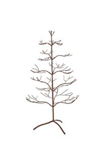 tripar brown metal ornament display tree and jewelry organizer holiday and christmas – 36 inch wire ornament stand and necklace holder décor with 5 tiers of branches, perfect for wrought iron trees