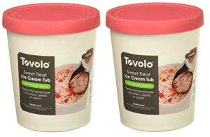 tovolo sweet treats 1 quart raspberry tub, set of 2