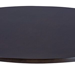 Baxton Studio Debbie Mid-Century Round Dining Table, Dark Brown