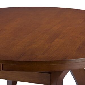 Baxton Studio Montreal Mid-Century Dark Walnut Round Wood Dining Table