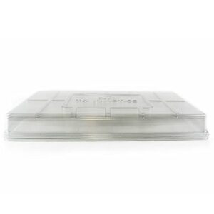 plant tray clear plastic humidity domes: pack of 5 - fits 10 inch x 20 inch garden germination trays - greenhouse grow covers
