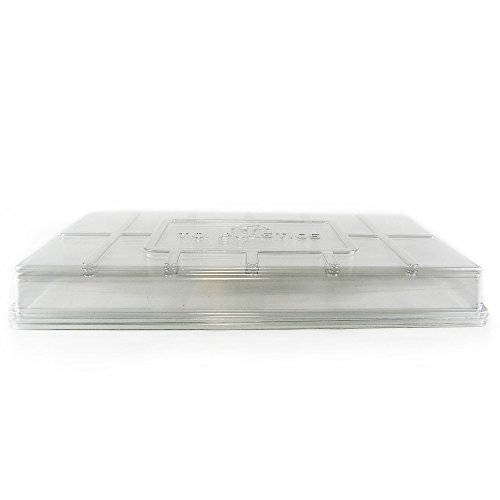 Plant Tray Clear Plastic Humidity Domes: Pack of 10 - Fits 10 Inch x 20 Inch Garden Germination Trays - Greenhouse Grow Covers