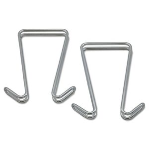 alera ch2sr double sided partition garment hook, silver, steel, 2/pk