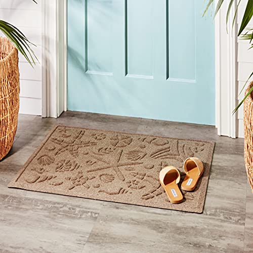 AquaShield Beachcomber Doormat, 2" x 3", Camel