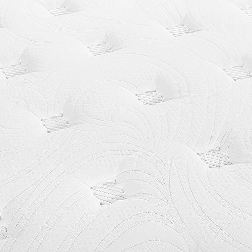 Olee Sleep 10 Inch Gel Infused Foam Top Innerspring Mattress, Twin, White