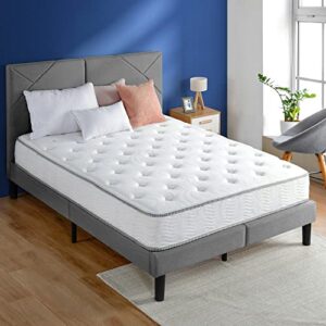 Olee Sleep 10 Inch Milky Way Tight Top Hybrid Spring Mattress, Full, White