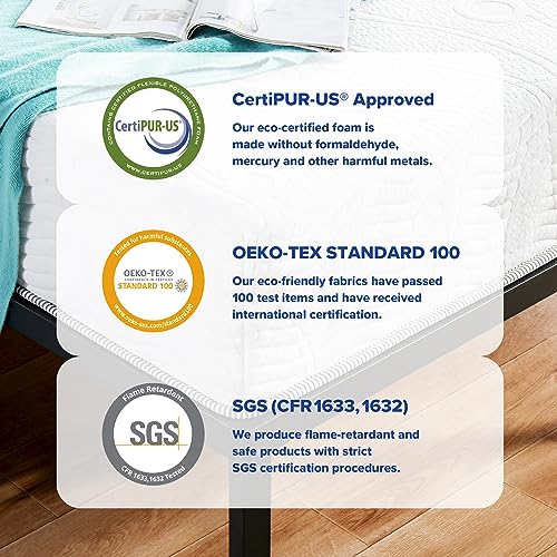 Olee Sleep 10 inch Omega Hybrid Gel Infused Memory Foam and Pocket Spring Mattress (Full)