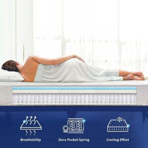 Olee Sleep 10 inch Omega Hybrid Gel Infused Memory Foam and Pocket Spring Mattress (Full)