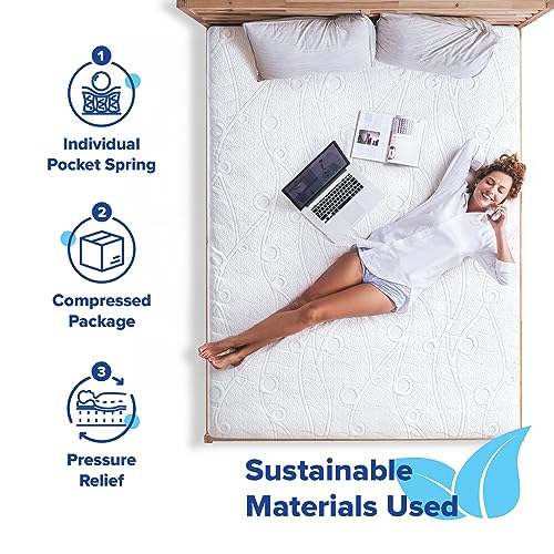 Olee Sleep 10 inch Omega Hybrid Gel Infused Memory Foam and Pocket Spring Mattress (Full)