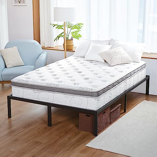 Olee Sleep 13 inch Galaxy Hybrid Gel Infused Memory Foam and Pocket Spring Mattress (Full), White