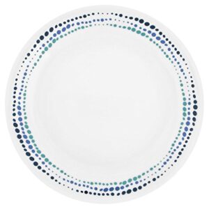 corelle livingware ocean blues 8.5" lunch plate (set of 4)