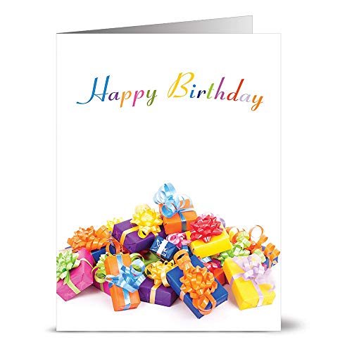 Note Card Cafe Happy Birthday Card Assortment with Yellow Envelopes | 36 Pack | Colorful Birthday Designs | Blank Inside, Glossy Finish | Bulk Set for Greeting Cards, Occasions, Birthdays