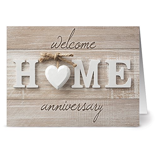 Note Card Cafe All Occasion Greeting Card Set with Envelopes | 36 Pack | Welcome Home Anniversary Design | Blank Inside, Glossy Finish | For Greeting Cards, Housewarming, New Home, Thank You, Realtor